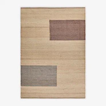 Prostokątny Dywan Z Juty I Bawełny Brianda Kolory Naturalne & 160 X 230 Cm - Sklum