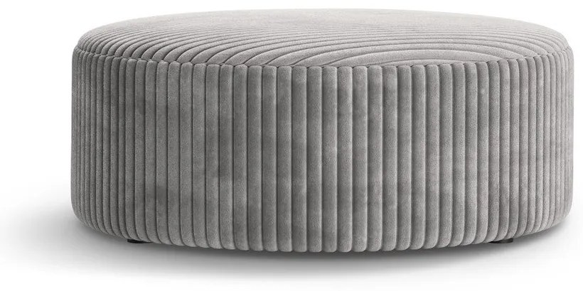Jasnoszary sztruksowy puf Dia – Micadoni
