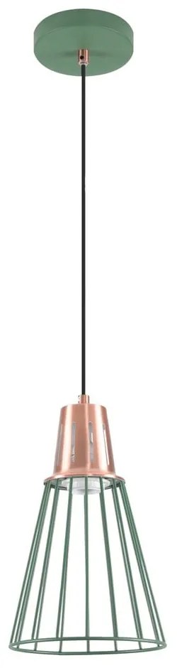 Zielona lampa wisząca z metalowym kloszem ø 18 cm Kaliope – GTV