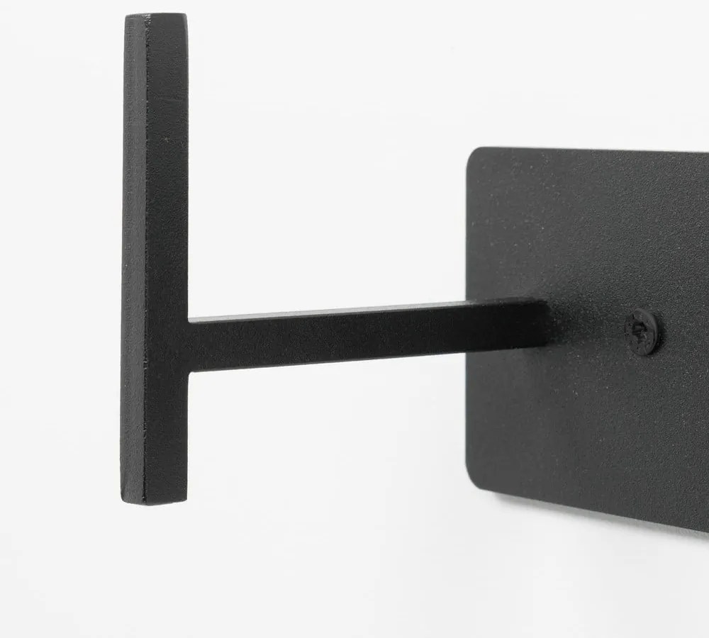 Czarny metalowy wieszak ścienny 64 cm Chapman – Spinder Design