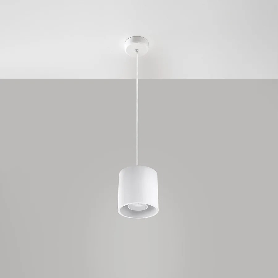 Lampy wiszące nowoczesny Celeris, aluminium - 1 źródło światła 4000K - L.10 x H.110 cm - biały