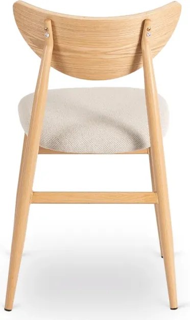 Zestaw Stół Rozkładany Ceramiczny ALICANTE 160-200 cm Czarny/Dąb i 4 Krzesła BRAGA Krem/Dąb