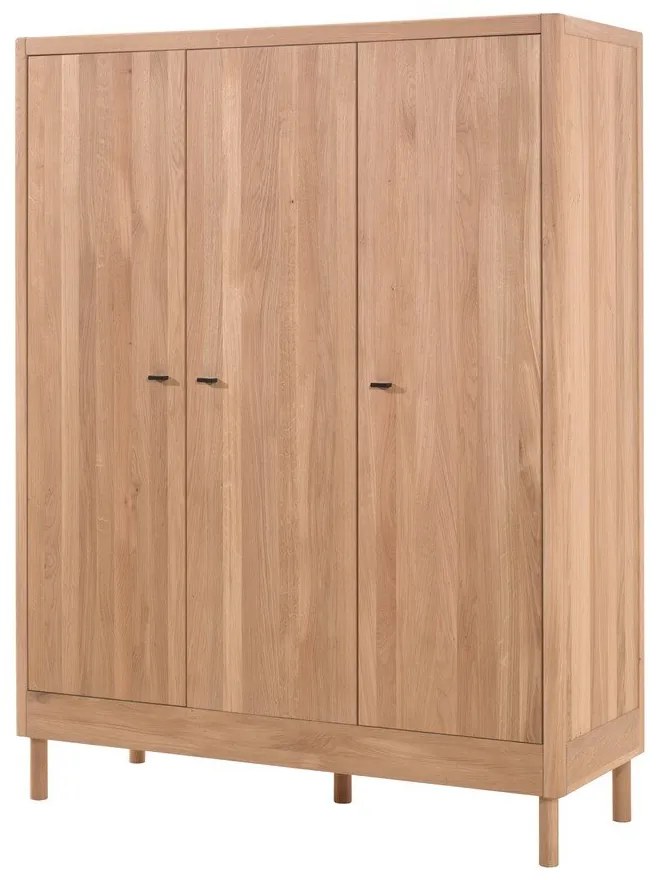 Szafa dziecięca z litego drewna dębowego w naturalnym kolorze 146x190x55 cm Forrest – Vipack
