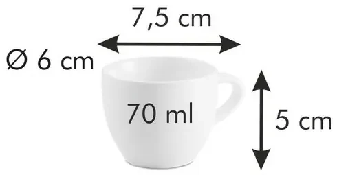 Tescoma Porcelanowa filiżanka do espresso All FitOne Belly 70 ml