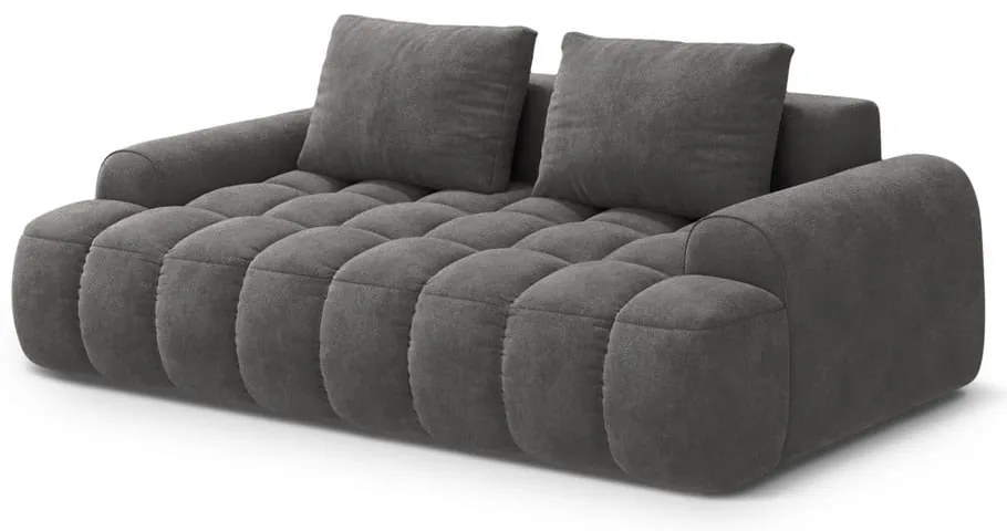 Szara aksamitna sofa 200 cm Linz – Cosmopolitan Design