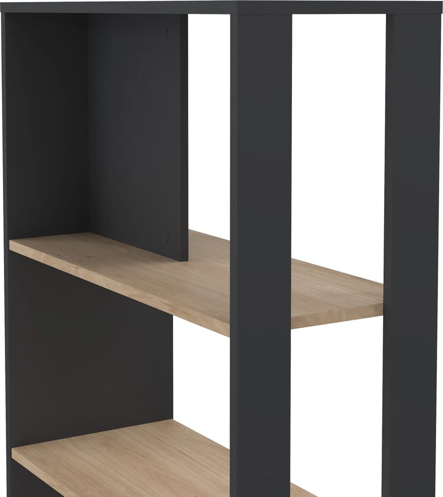 Regał biurowy otwarty 4 półki Sign 80 szary mat/jackson hickory