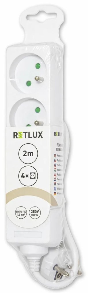 Retlux RPC 07 Przedłużacz, 4 gniazda, 2 m