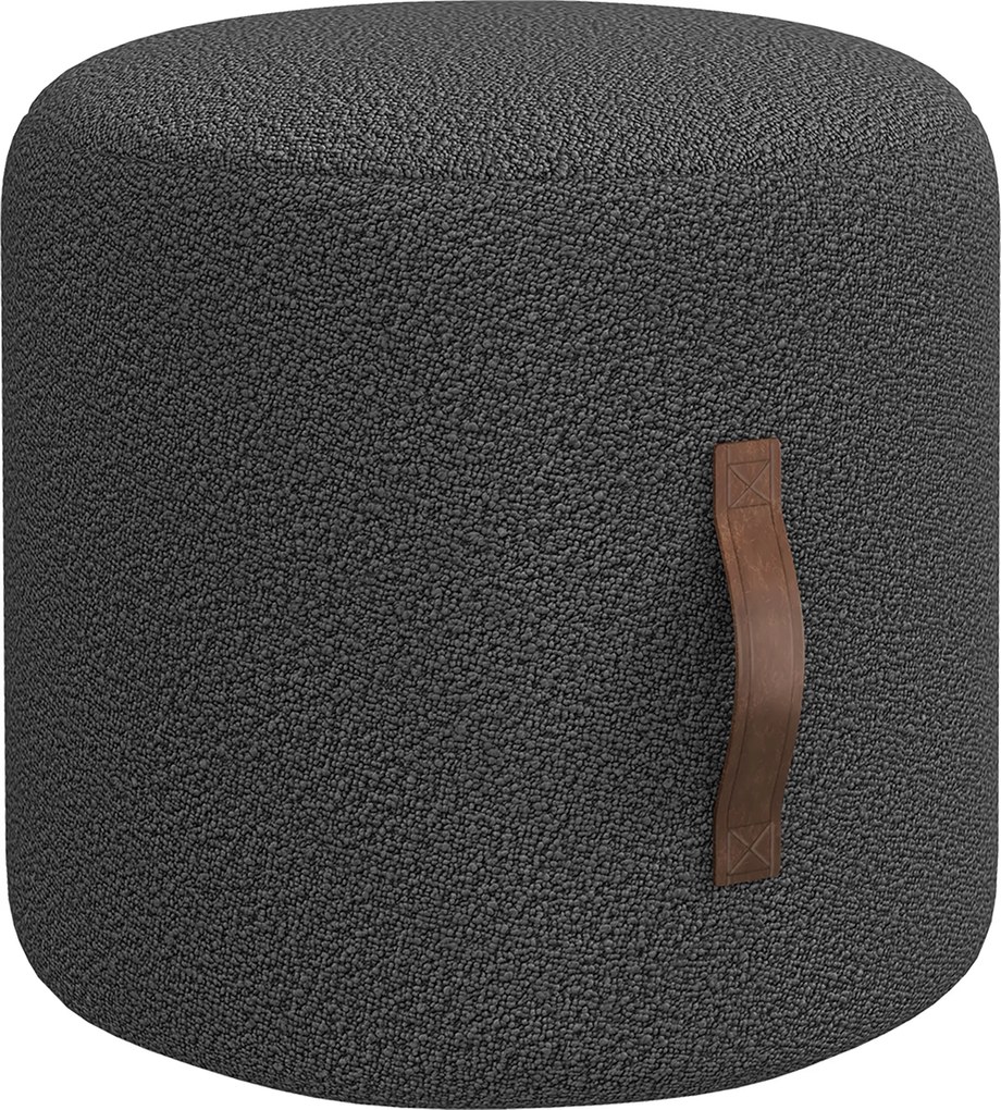 HOMCOM Sitzhocker Fußhocker, Polsterhocker, Ottomane z uchwytem, wykończenie w stylu aksamitu