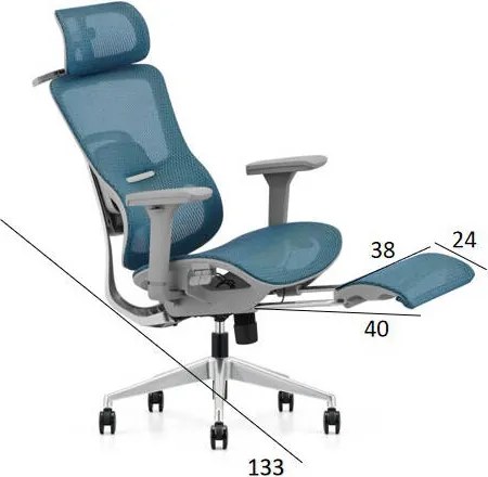 Ergonomiczny fotel biurowy Homer S z wieszakiem, zgodny z normą BHP