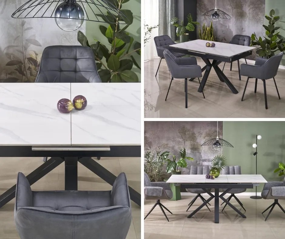 Stół do jadalni ze spiekiem na blacie Platan Halmar