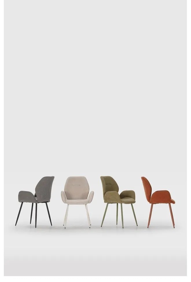 Beżowe tapicerowane fotele jadalniane zestaw 2 szt. Ansu – Marckeric