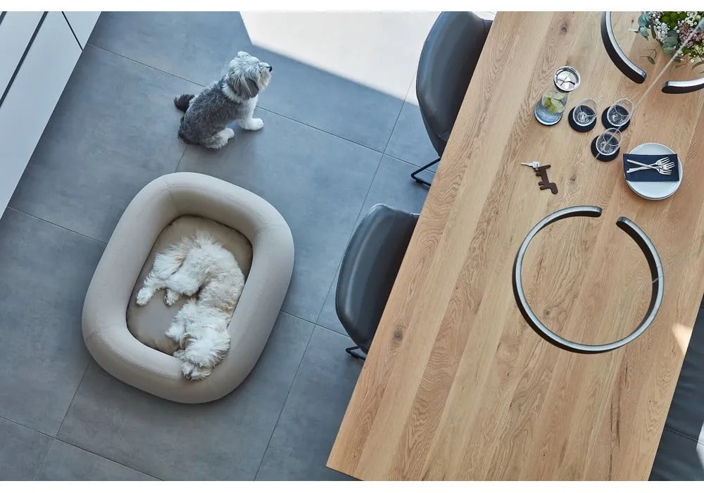 Jasnobrązowe legowisko dla psów 76x93 cm Barca Taupe S/M – MiaCara