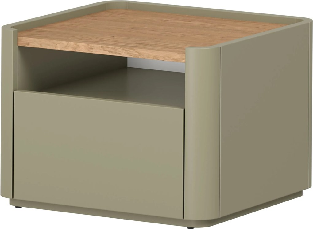 Szafka nocna Elivo 50 cm z szufladą - eukaliptus / dąb baltic dune