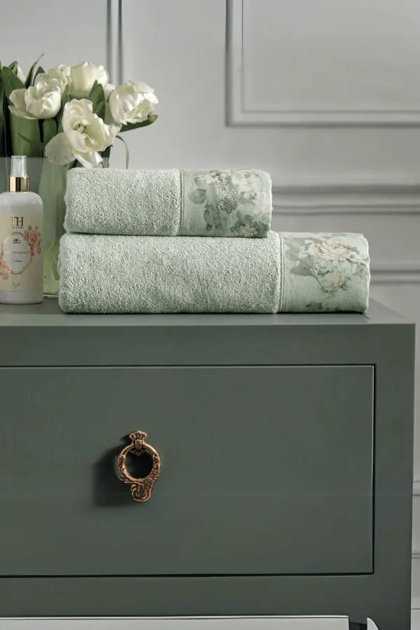 Podarunkowy zestaw ręczników NOSTALGIA, 2 szt Jasnozielony