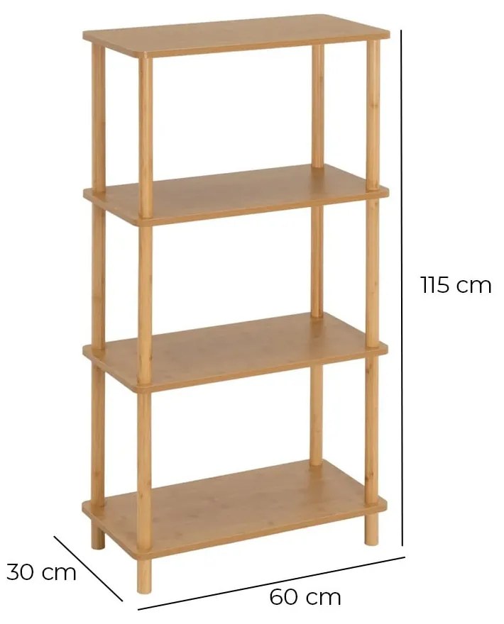 Regał w naturalnym kolorze 60x115 cm – Casa Selección