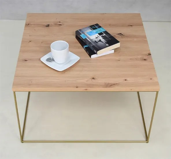 Stolik kawowy w stylu glamour dąb artisan - Otax 3X