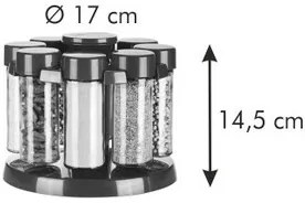 Tescoma Season pojemniki do przypraw na stojaku obrotowym, 8 szt.