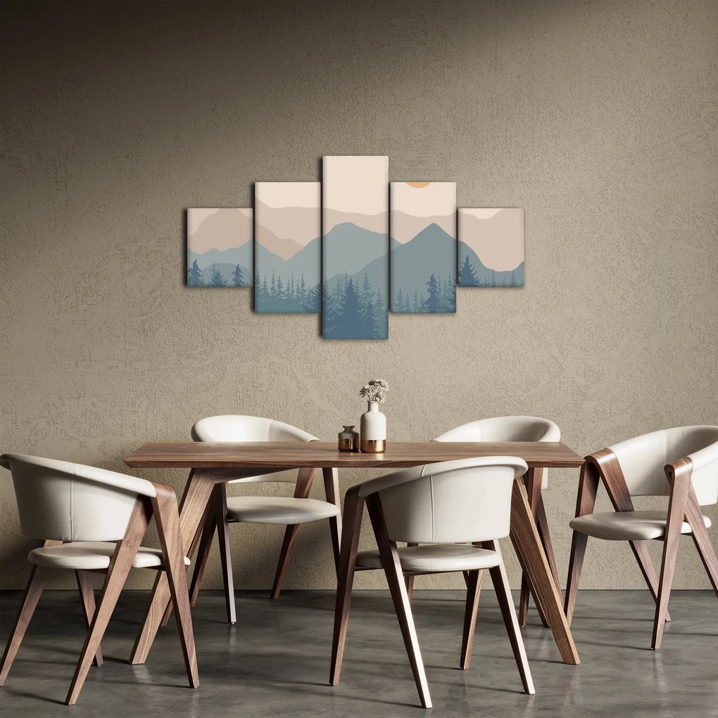 Obraz - Góry Turkusowe N⁰1 (125x70 cm)