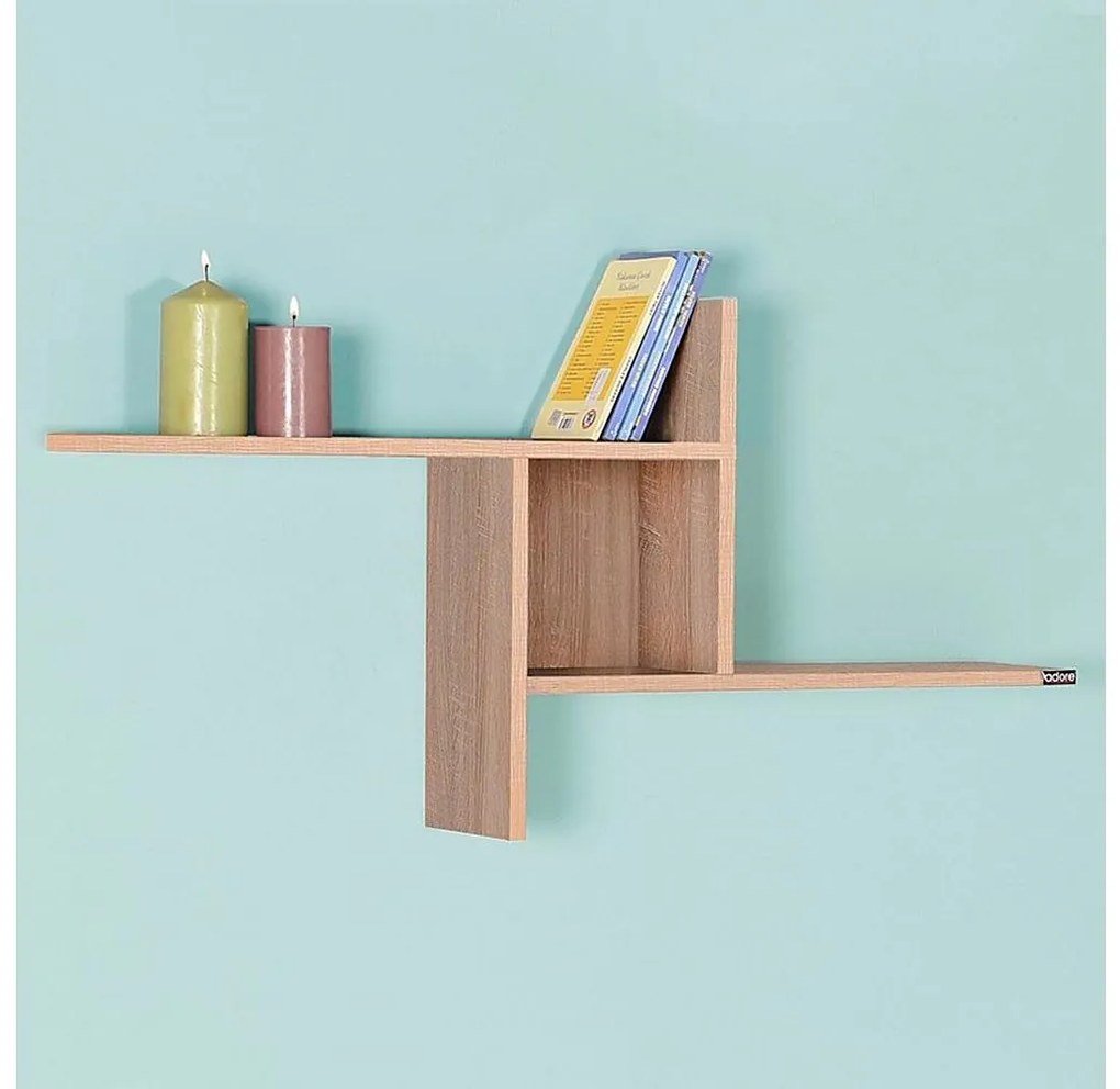 Półka ścienna 50x100 cm, kolor brązowy