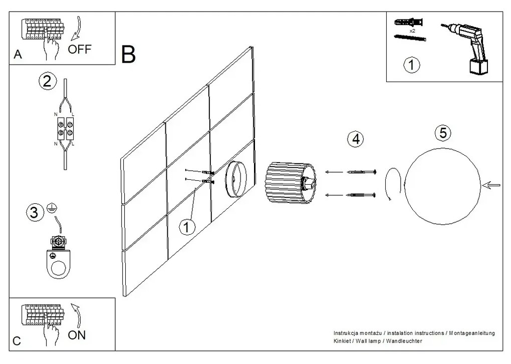 Kinkiet HALO beżowy IP44 ryflowany SOLLUX LIGHTING