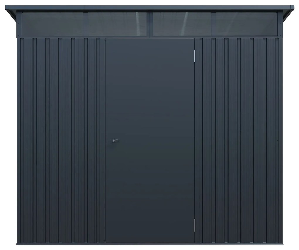 Schowek ogrodowy z metalu/ocynkowanej stali antracytowy 4,6 m² - CLAFTON