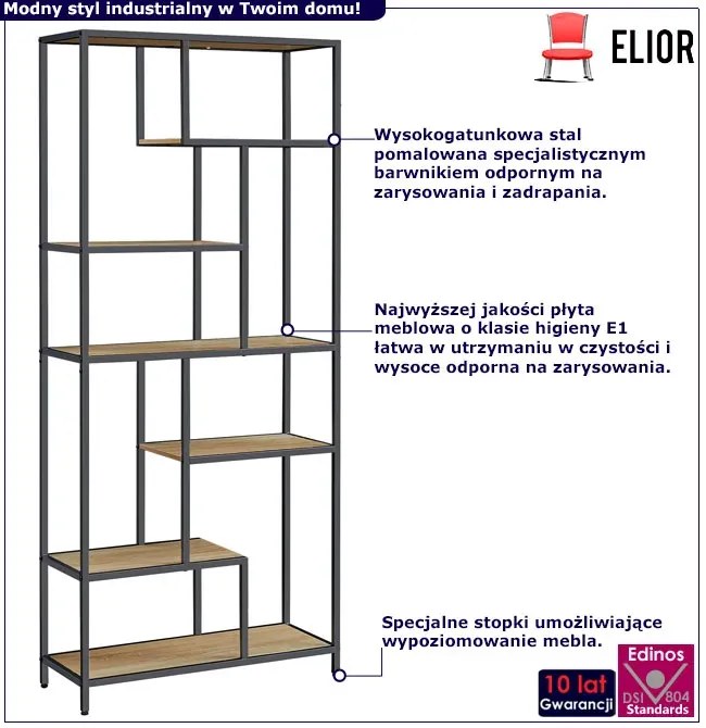 Zestaw 2 czarnych regałów magazynowych do piwnicy Werixo 4X