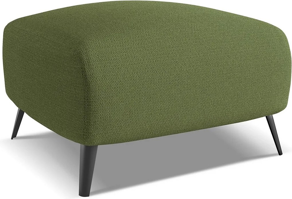 Pufa - z tkaniny szenilowej - butelkowa zieleń - MALIE