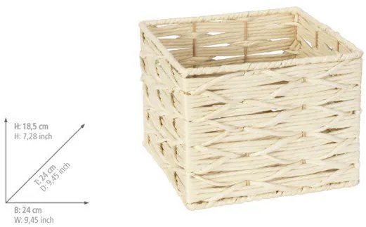 Kosz do przechowywania, 24 x 18,5 x 24 cm, Vabriano, WENKO