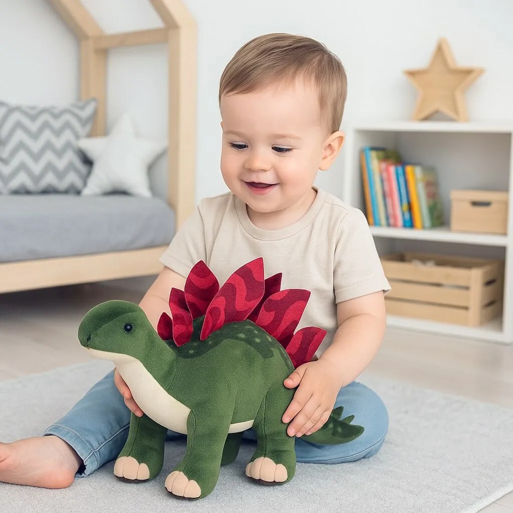 Baby Mix Pluszowa zabawka dinozaur Stegosaurus, 38cm