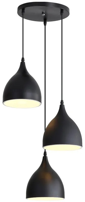 Lampa sufitowa loftowa metalowa wisząca AT17-3SZ-Czarna