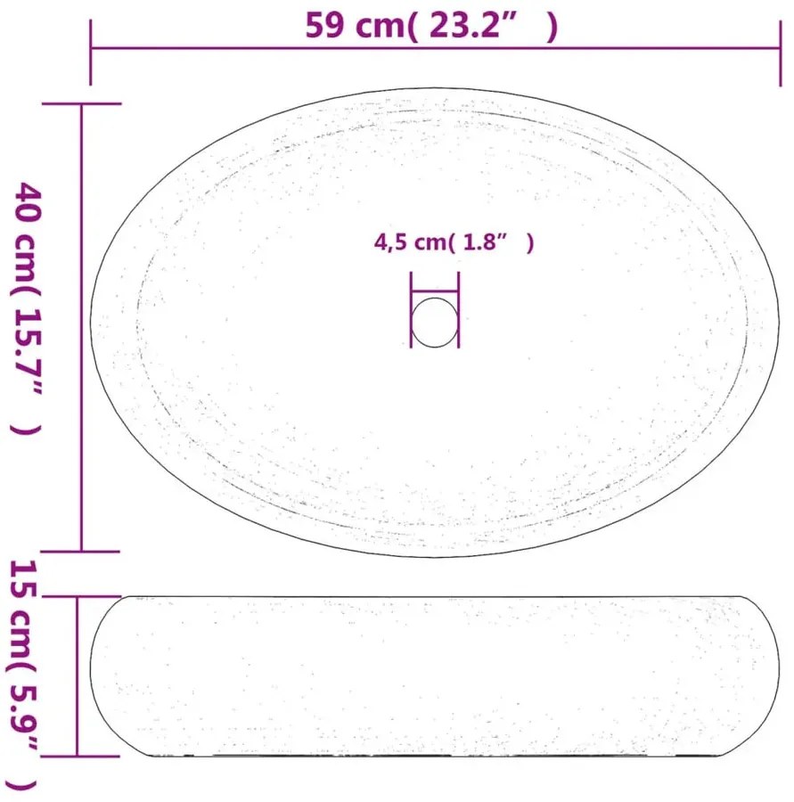 Biała umywalka nablatowa ze złotymi zdobieniami H1-T32