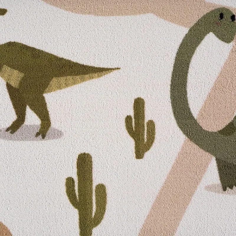 Dywan dziecięcy Coco Dinozaury kremowe 160 cm x 230 cm