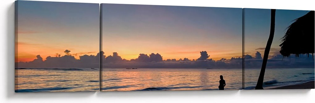 Obraz kobiety na plaży (170x50 cm)