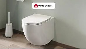 Toaleta WC podwieszana z ceramiki bez kołnierza – JAVOINE