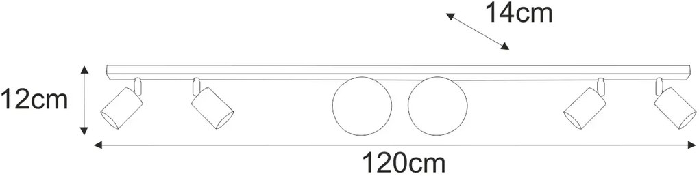 Nowoczesna beżowa lampa na szerokiej listwie S8-W72