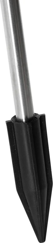 Stojąca lampa zewnętrzna czarna z LED z panelem słonecznym i kołkiem do ziemi - Fire Fly