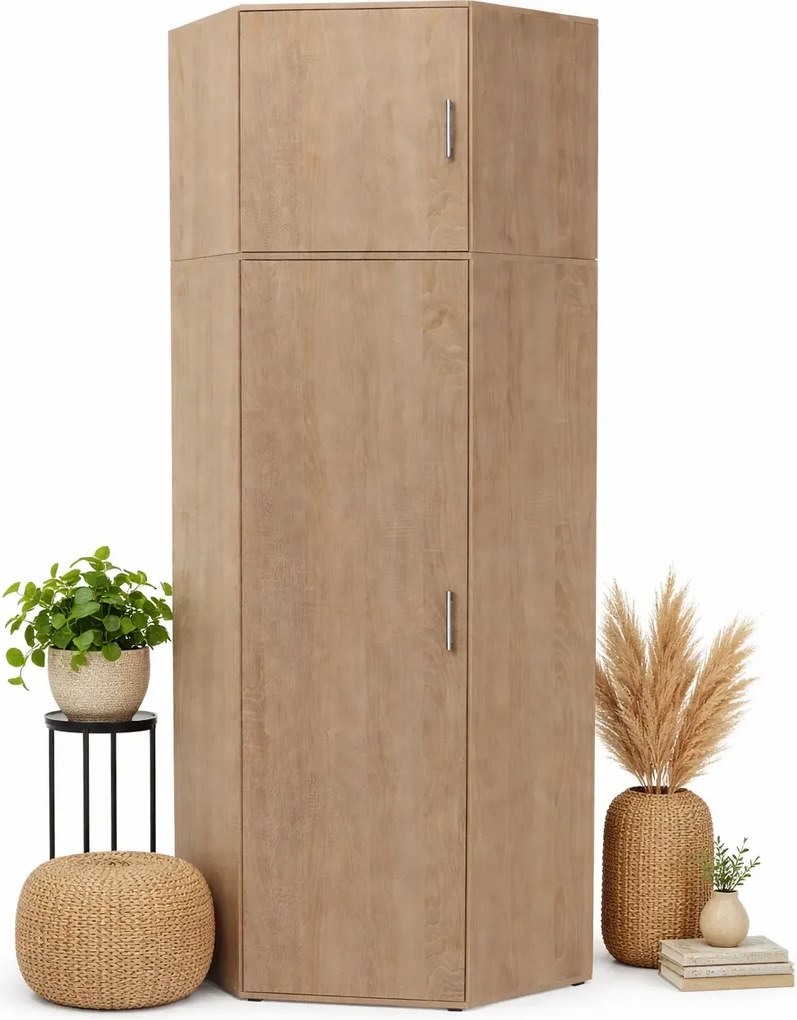 Skandynawska szafa narożna z nadstawką N0-R28