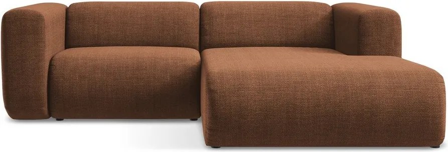 Narożnik (prawostronny/z szezlongiem) w kolorze terakoty Ekahi – Makamii