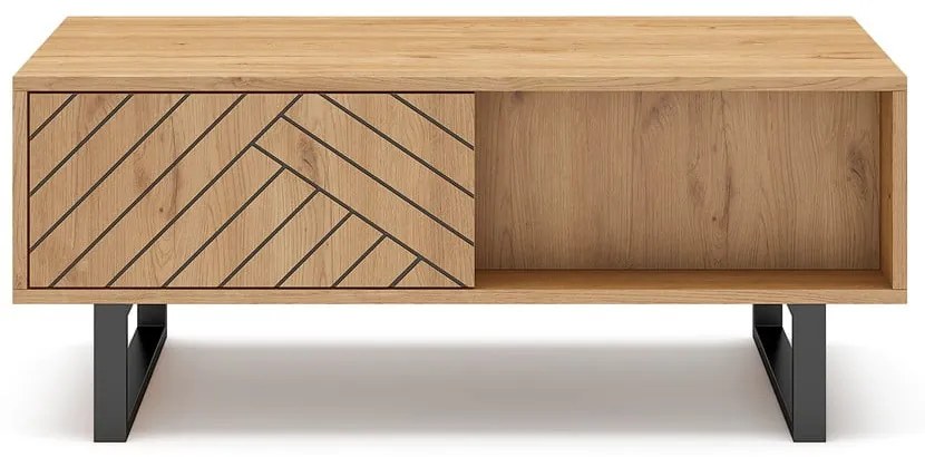 Stolik w dekorze dębu 55x110 cm Madona – Marckeric