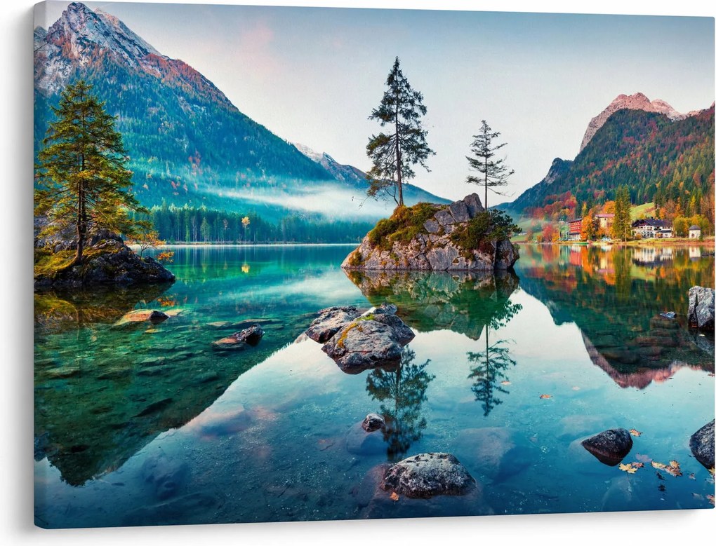 Obraz - Jezioro Hintersee, Alpy Bawarskie, Austria (70x50 cm)