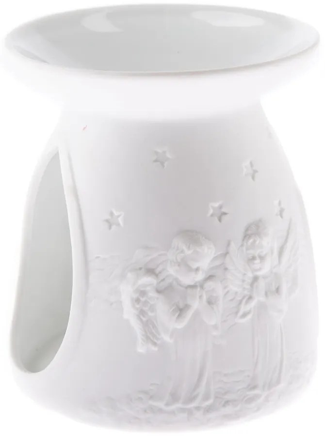 Biały porcelanowy kominek zapachowy Dakls, wys. 12,2 cm