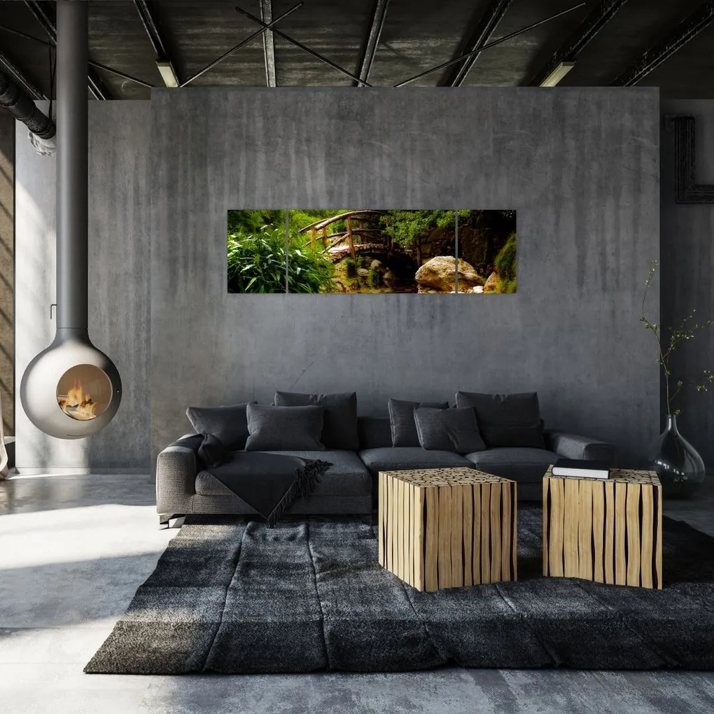 Obraz - Most nad rzeką (170x50 cm)