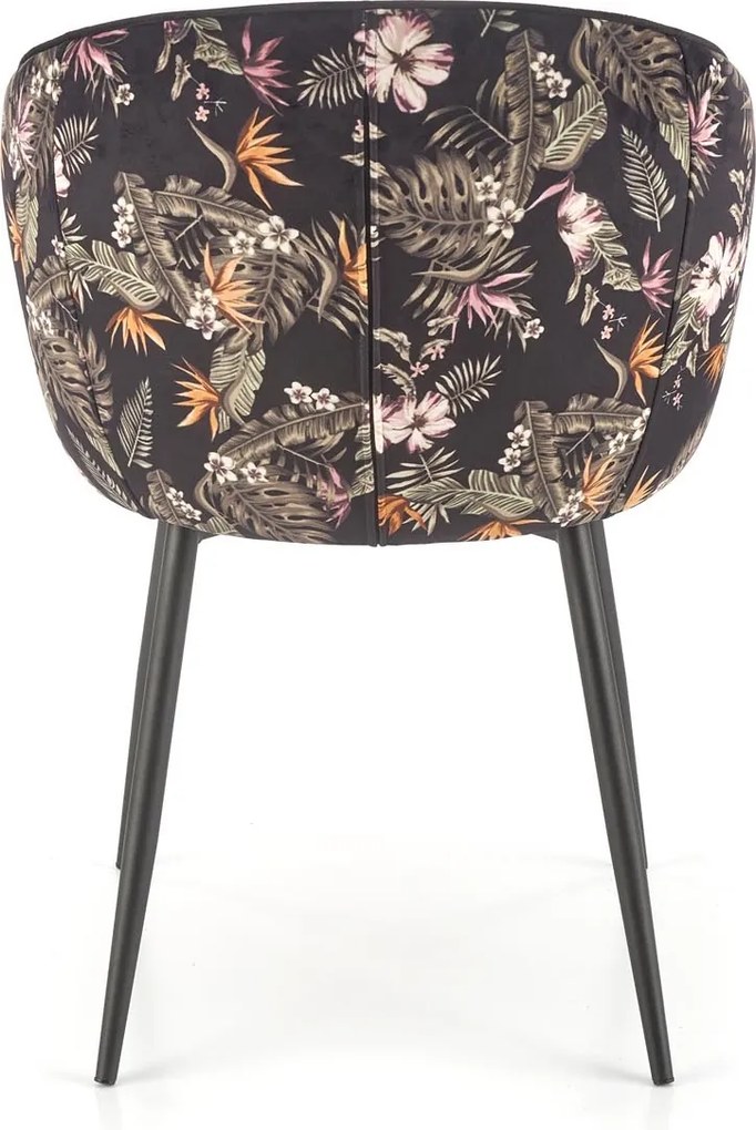 Krzesło z podłokietnikami K506 z wzorem z tyłu oparcia