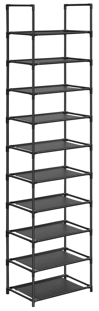 Szafka na buty z metalową ramą ORDEN, czarna