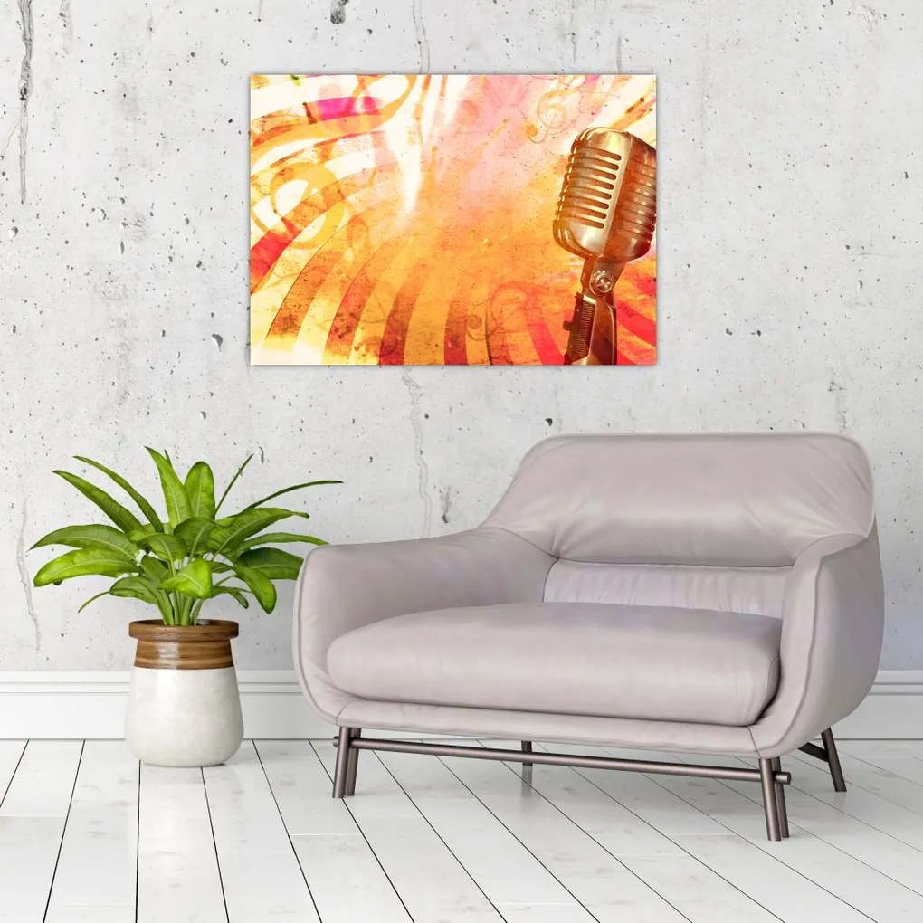 Obraz - Mikrofon retro (70x50 cm)