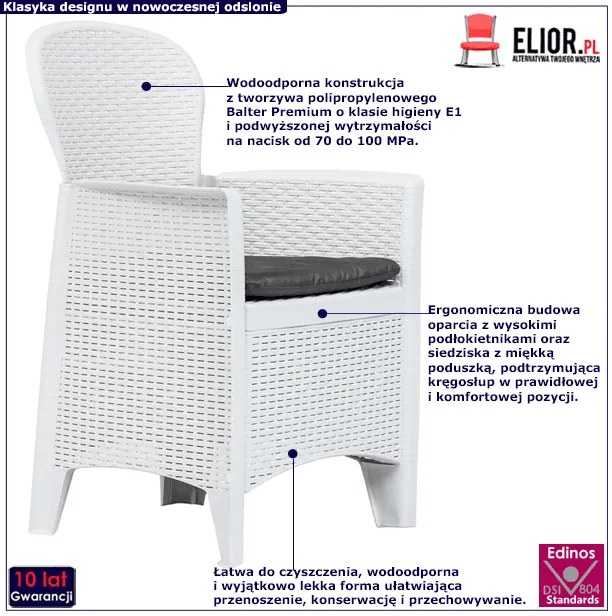 Krzesła ogrodowe z poduszkami 2 szt Z1-M34