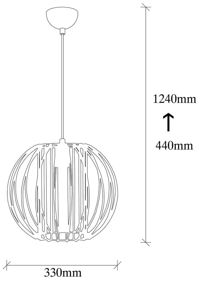 Lampa wisząca w czarno-brązowym kolorze z metalowym kloszem ø 33 cm Fellini – Opviq lights