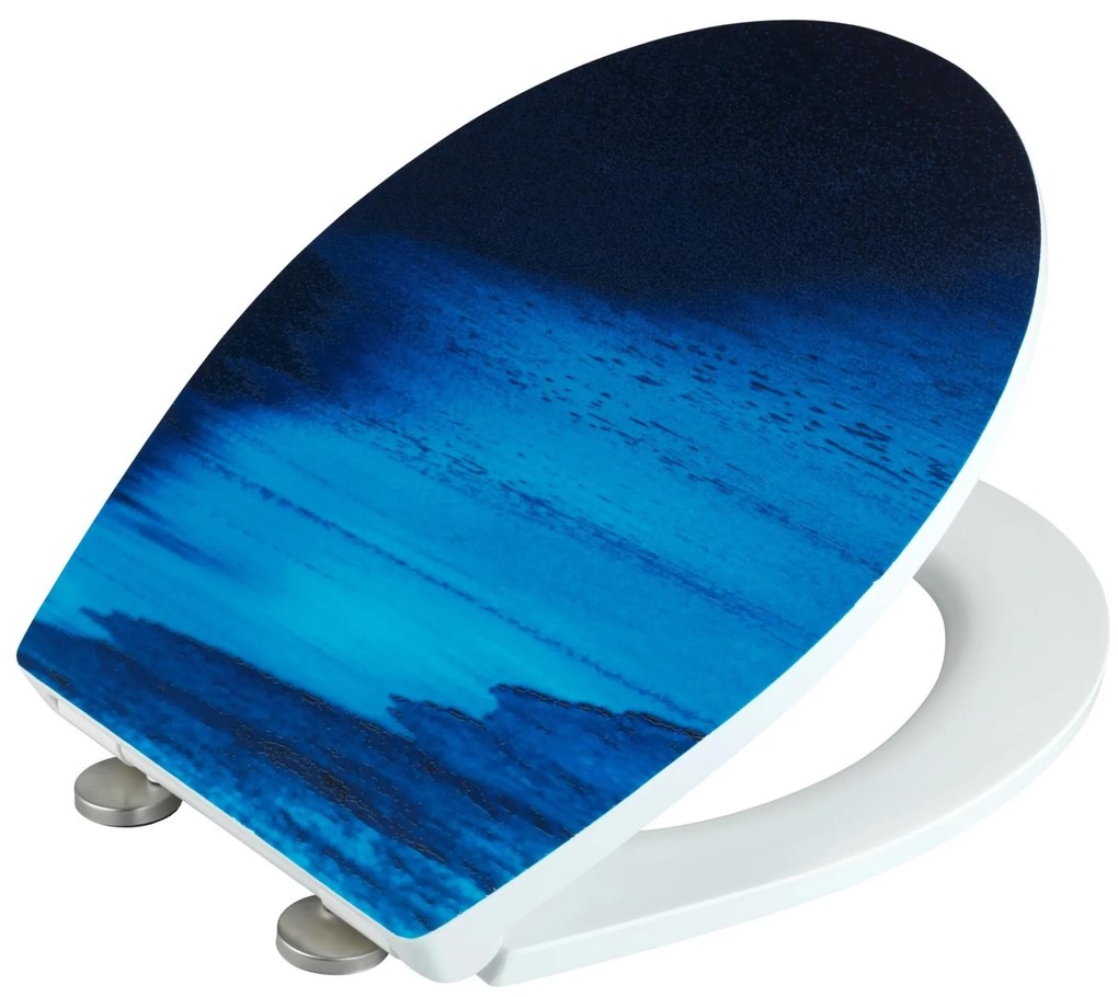 Deska sedesowa DEEP SEA z funkcją Easy Close, Duroplast, motyw morski, WENKO