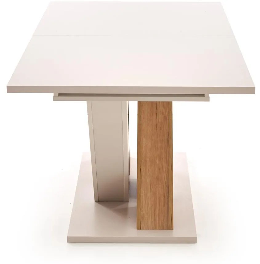 Stół do Jadalni Rozkładany płyta kaszmir/dąb cremona 160-200/90/77 BRANDON