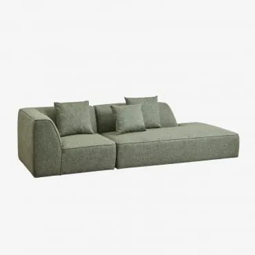 Sofa Modułowy Narożny 2-częściowy Z Prawym Szezlongiem Tapicerowany Cardea Bukla Szałwiowa Zieleń - Sklum